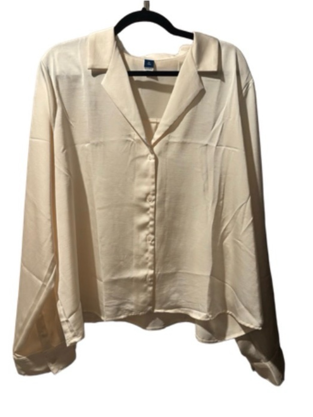 Old Navy Cream Button-Front Blouse
